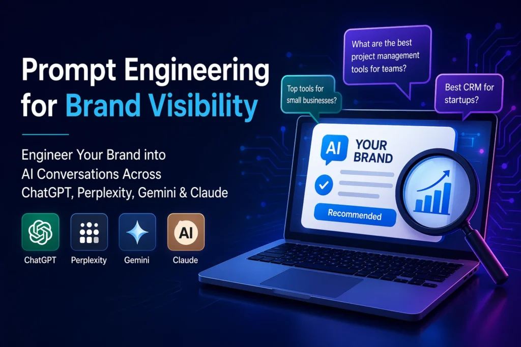 what is prompt engineering for brand visibility using AI tools like ChatGPT Gemini Claude and Perplexity in digital marketing