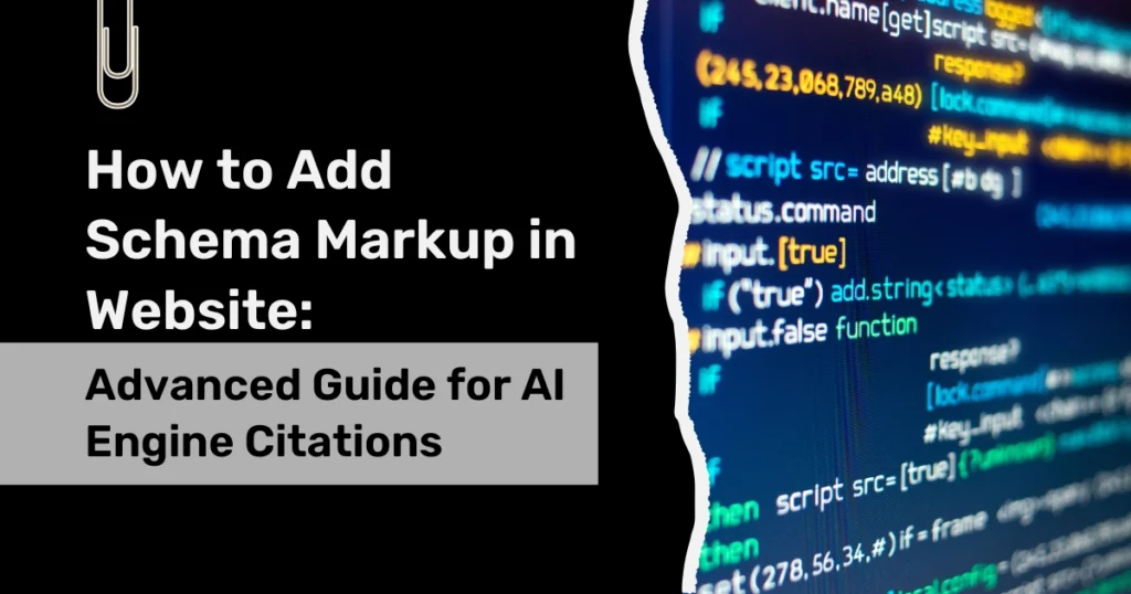How to add schema markup in website with JSON-LD code to improve AI engine citations, rich results, and search visibility